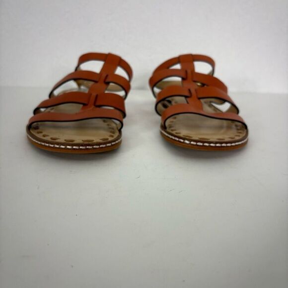 Michael Kors Leather Gladiator Sandals Light Brown Adjustable Strap Size 7 - Picture 4 of 11